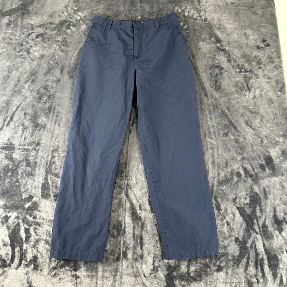 Lauren Ralph Lauren Pants Womens 4 Navy Blue Ripstop Cotton Blend Ankle Snap